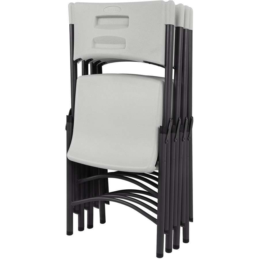Lorell LLR62515 Heavy-Duty Folding Chair Platinum Seat