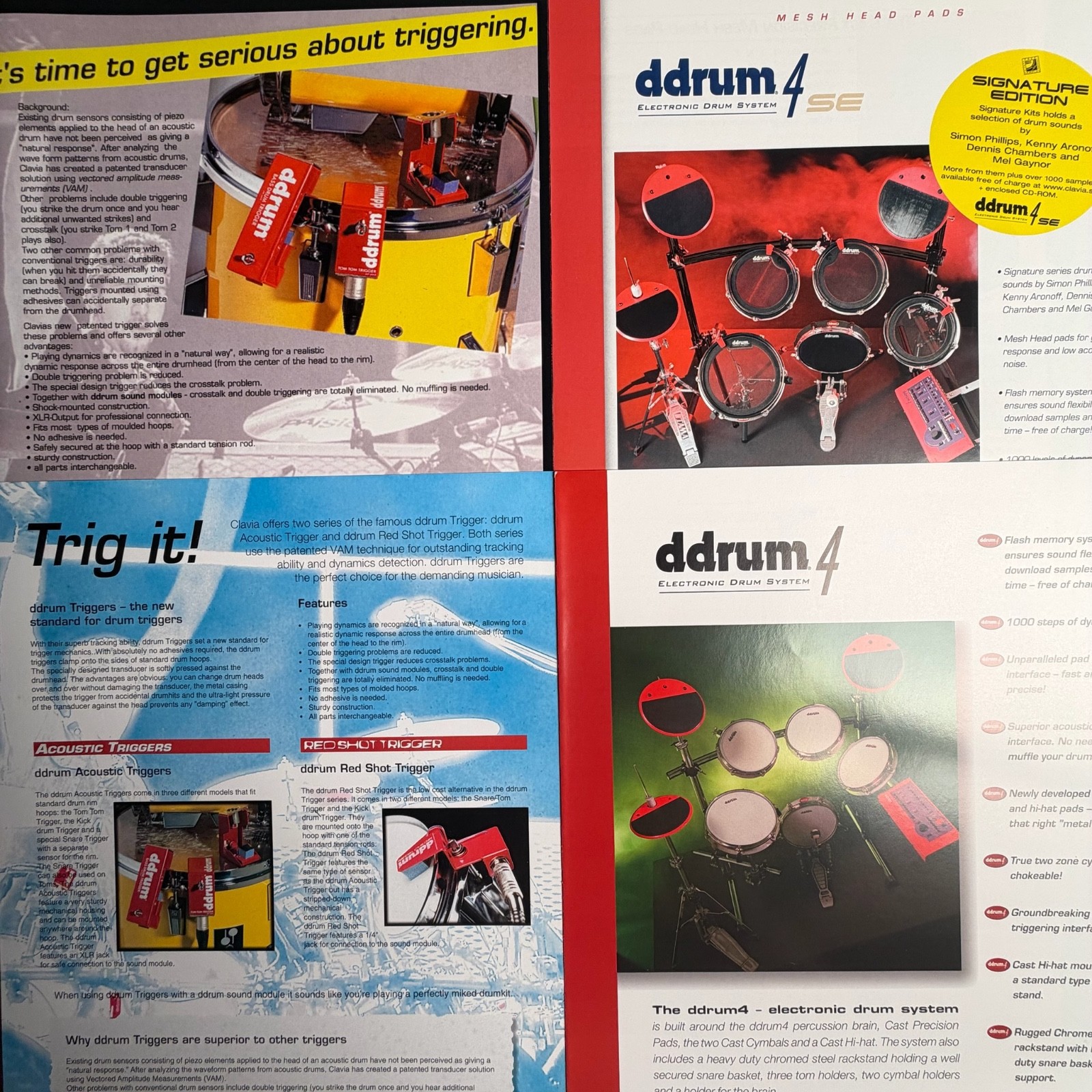 VINTAGE DDRUMS BROCHURES DDRUM4/DDRUM4SE/TRIGGER
