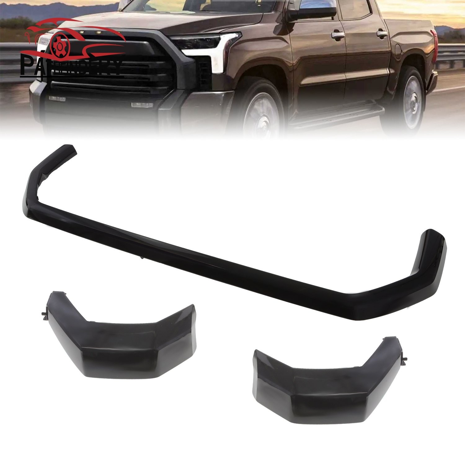 For Toyota Tundra 2022-2024 Black New Front Bumper Grille Trim Molding