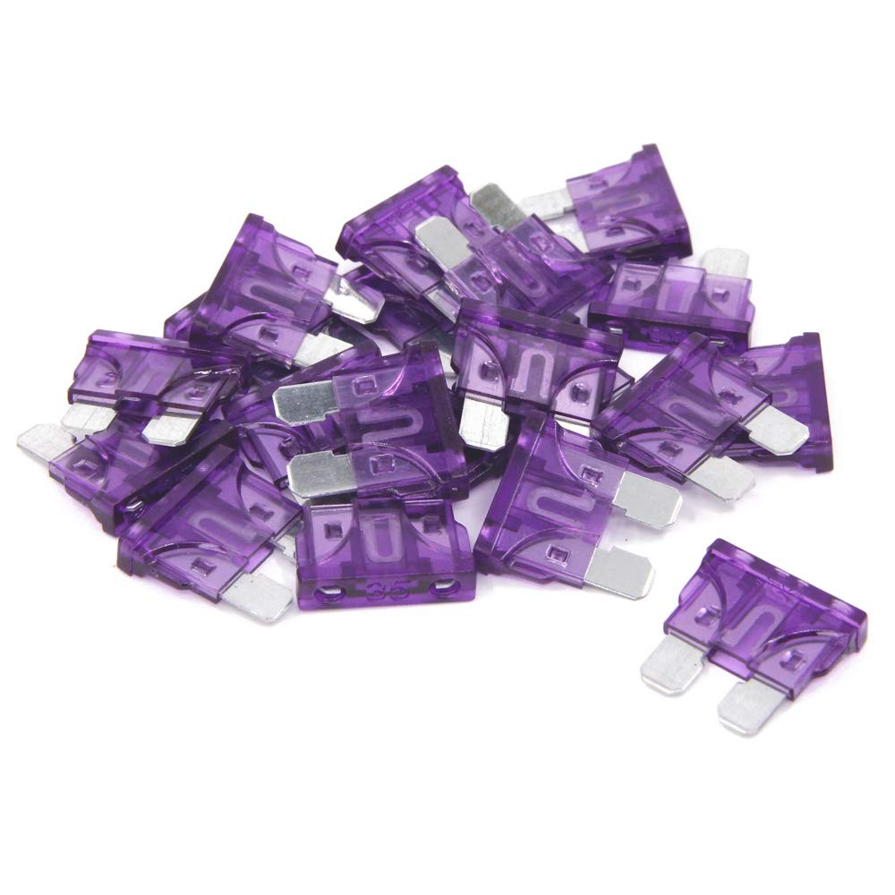 (20 pcs) 35 Amp Standard Blade Fuse, 35A Automotive Fuse for Car Dark purple