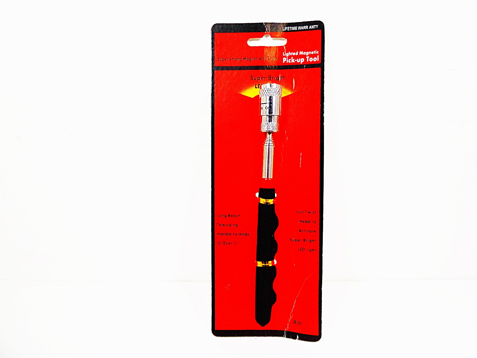 Magnetic Pick-Up Tool with LED Light 31 inch 8lbs Telescoping Ergonomic Handle