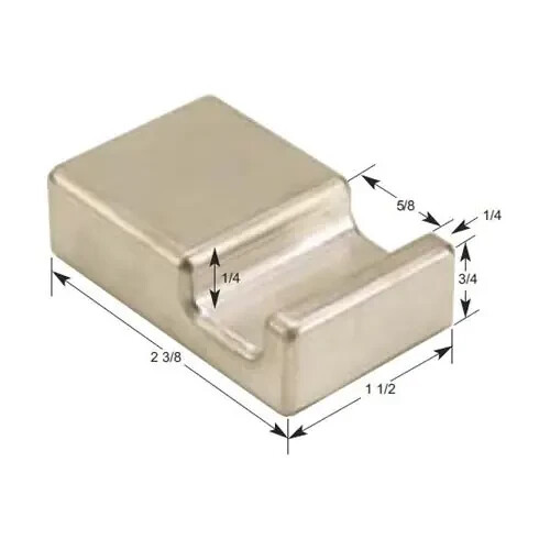 AIRCRAFT TOOLS TUNGSTEN RIVET BLOCK / BUCKING BAR 282184 ( 2"3/8x 1 1/2" x 3/4 )
