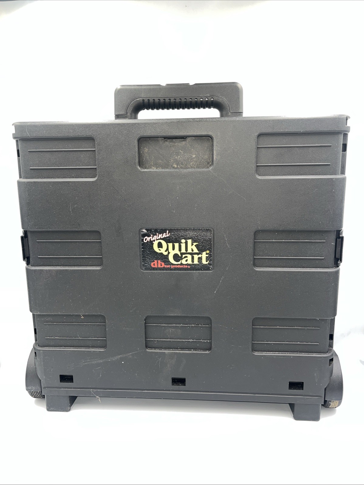Original Quik Cart Rolling Foldable Storage Box / Utility Crate with Wheels