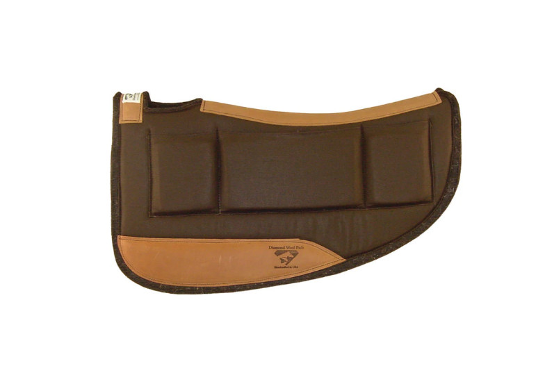 Diamond Wool Round Contoured Shim Pressure Relief Saddle Pad