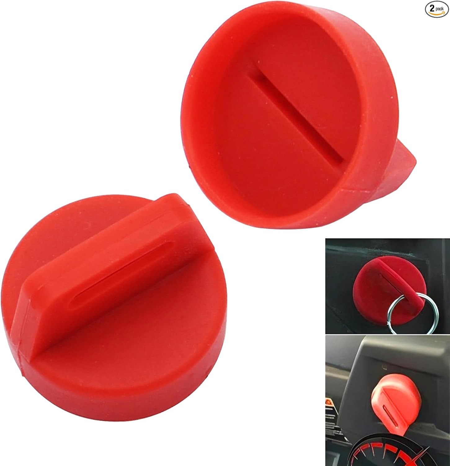 2 PCS Ignition Key Cover, Ignition Key Switch Cover OEM #5433534 54 Color: Red
