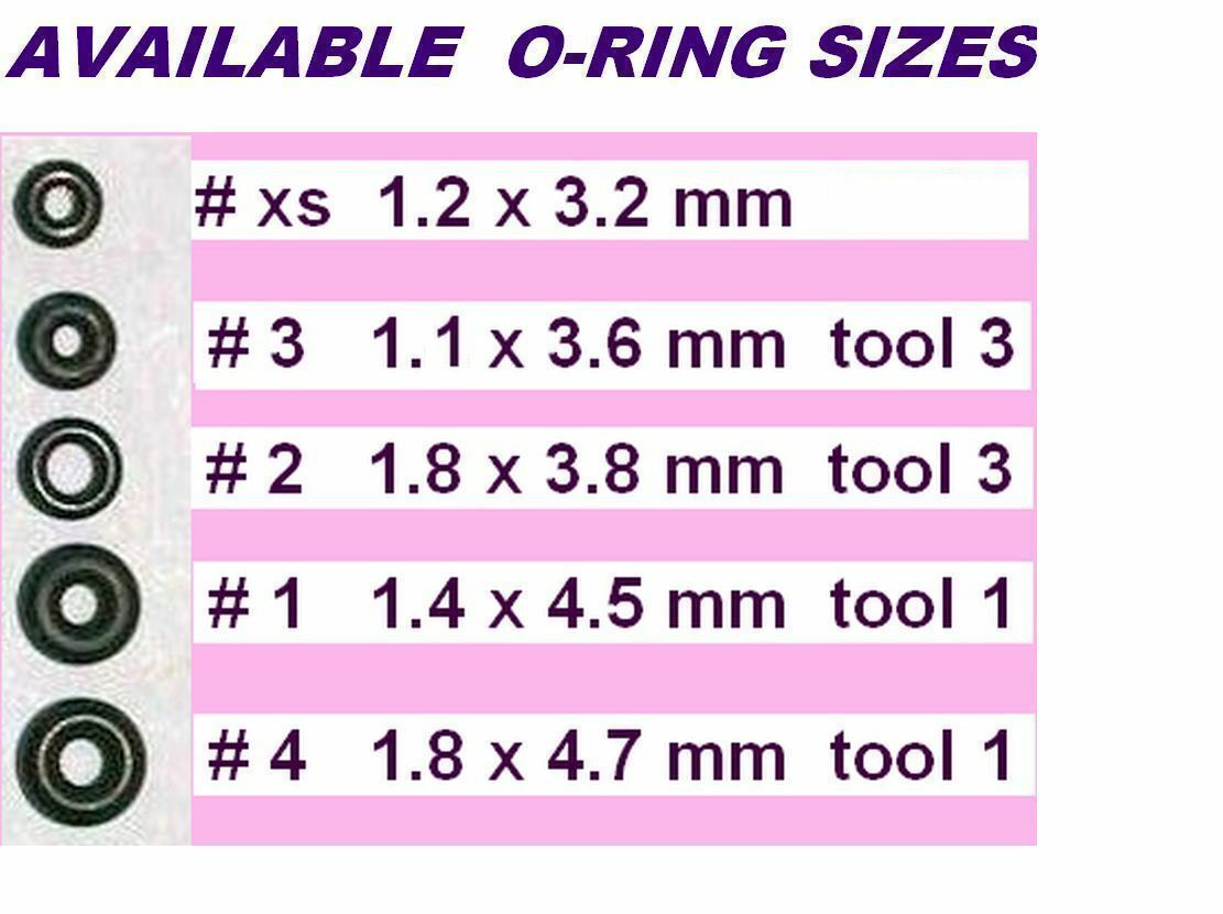 Selection of 3 sizes rubber o-rings replacement for Micro Mini Dental Implants