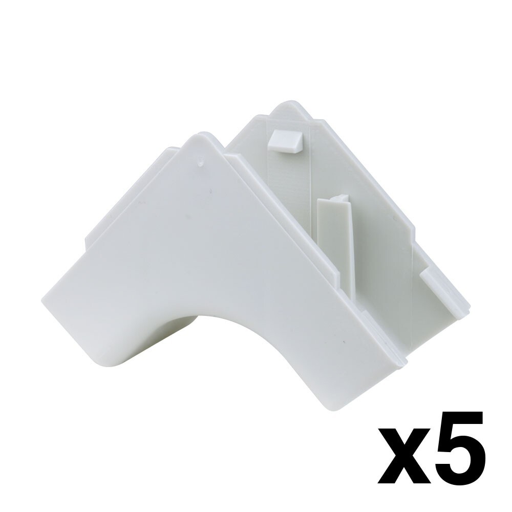 Construct Pro™ Raceway INSIDE Corner Adapters (1.38-inch, 5-Pack, White)