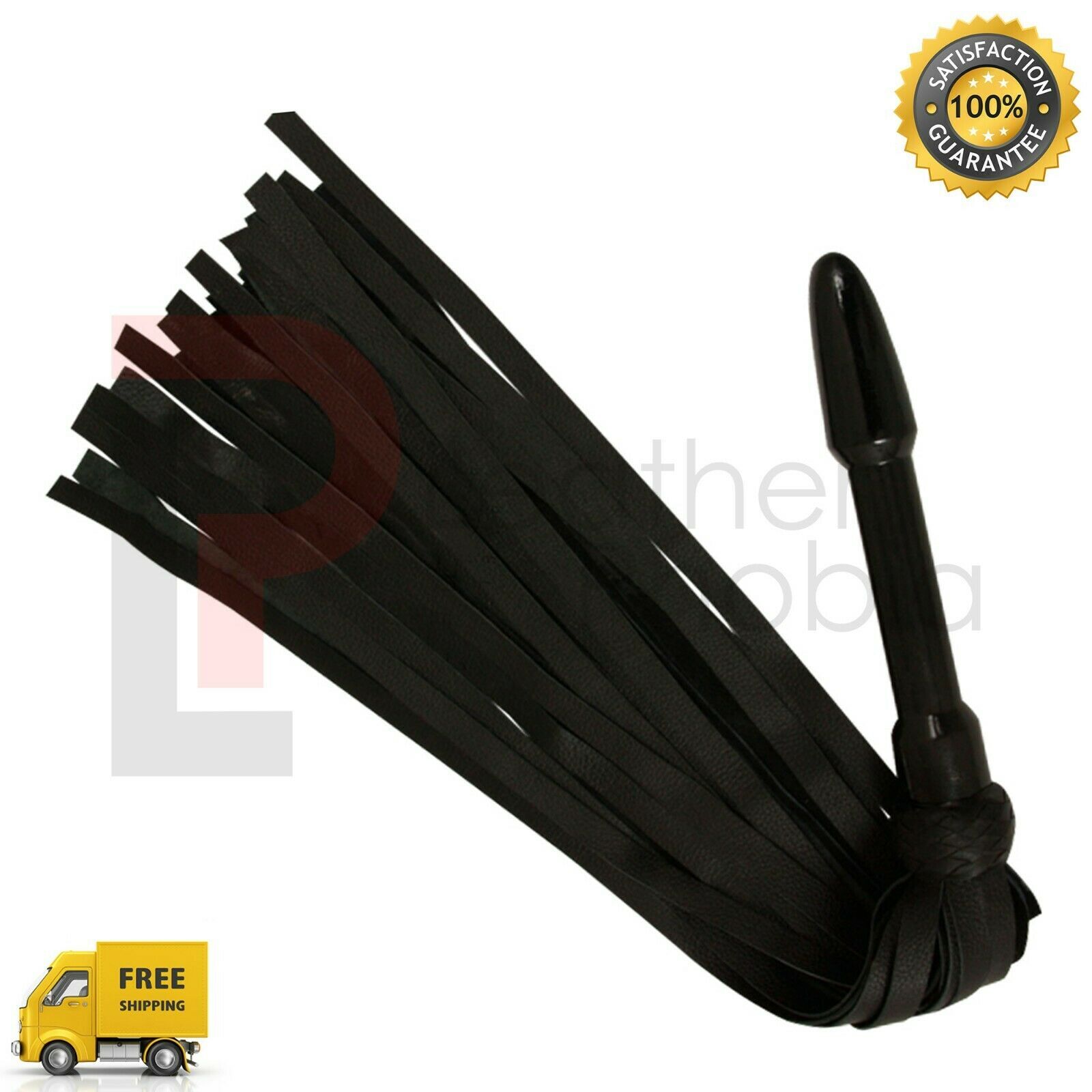 Genuine Cow Hide Leather Flogger 25 Tails with Solid Wooden Handle Whip Handmade