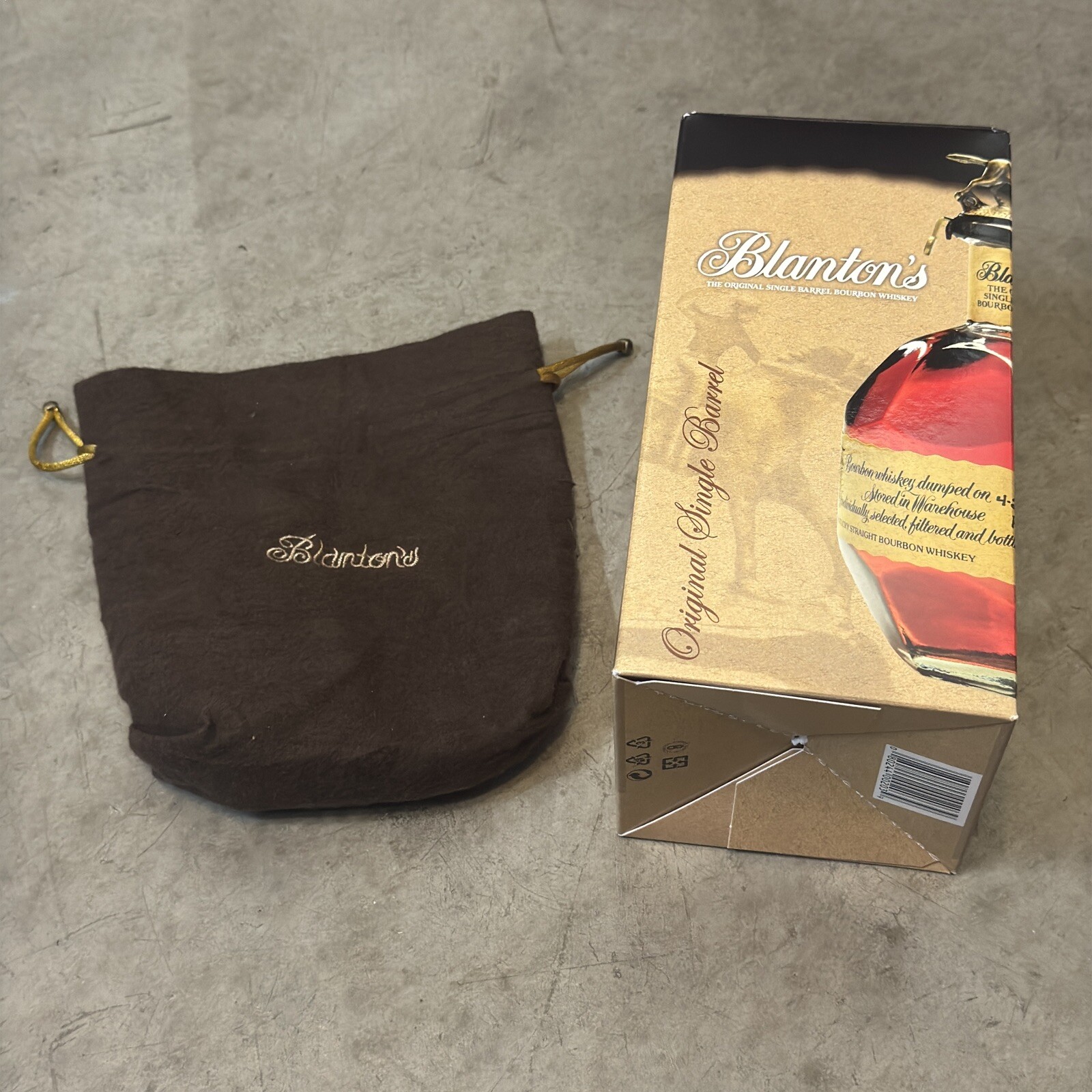 Blantons Bourbon Whiskey Empty Box & Bag Complete Gift & Display Set 750ml