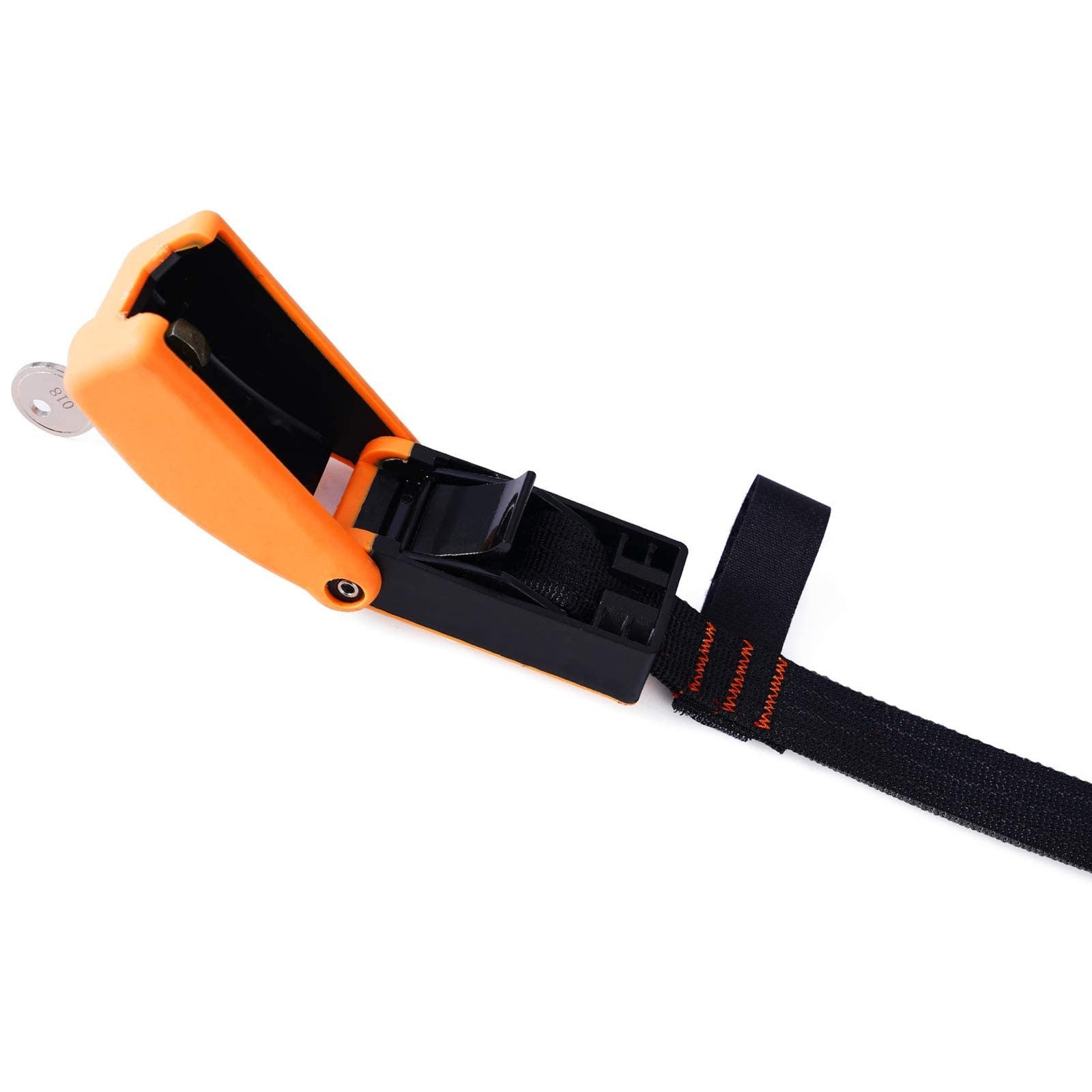 2 Pack Lockable Tie Down Strap, with 3 Stainless Steel Cables, for Lashing Lo...