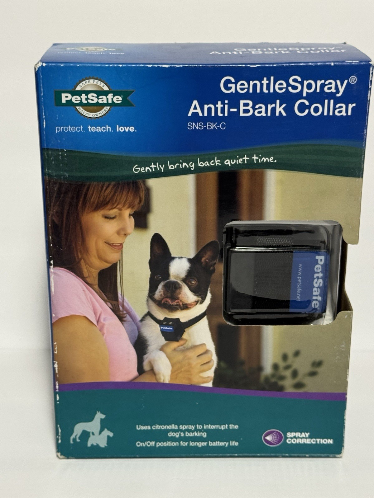 PetSafe Gentle Spray Anti-Bark Bark Dog Collar Model SNS-BK-C 24" Neck 6+lb Dogs