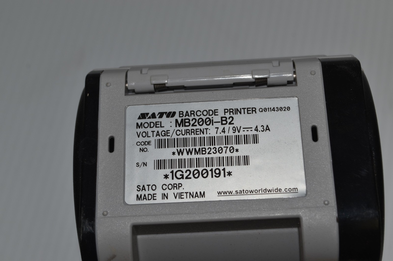 ^^ Sato MB200i-B2 Portable Wireless Direct Barcode Thermal Printer( FDX1)