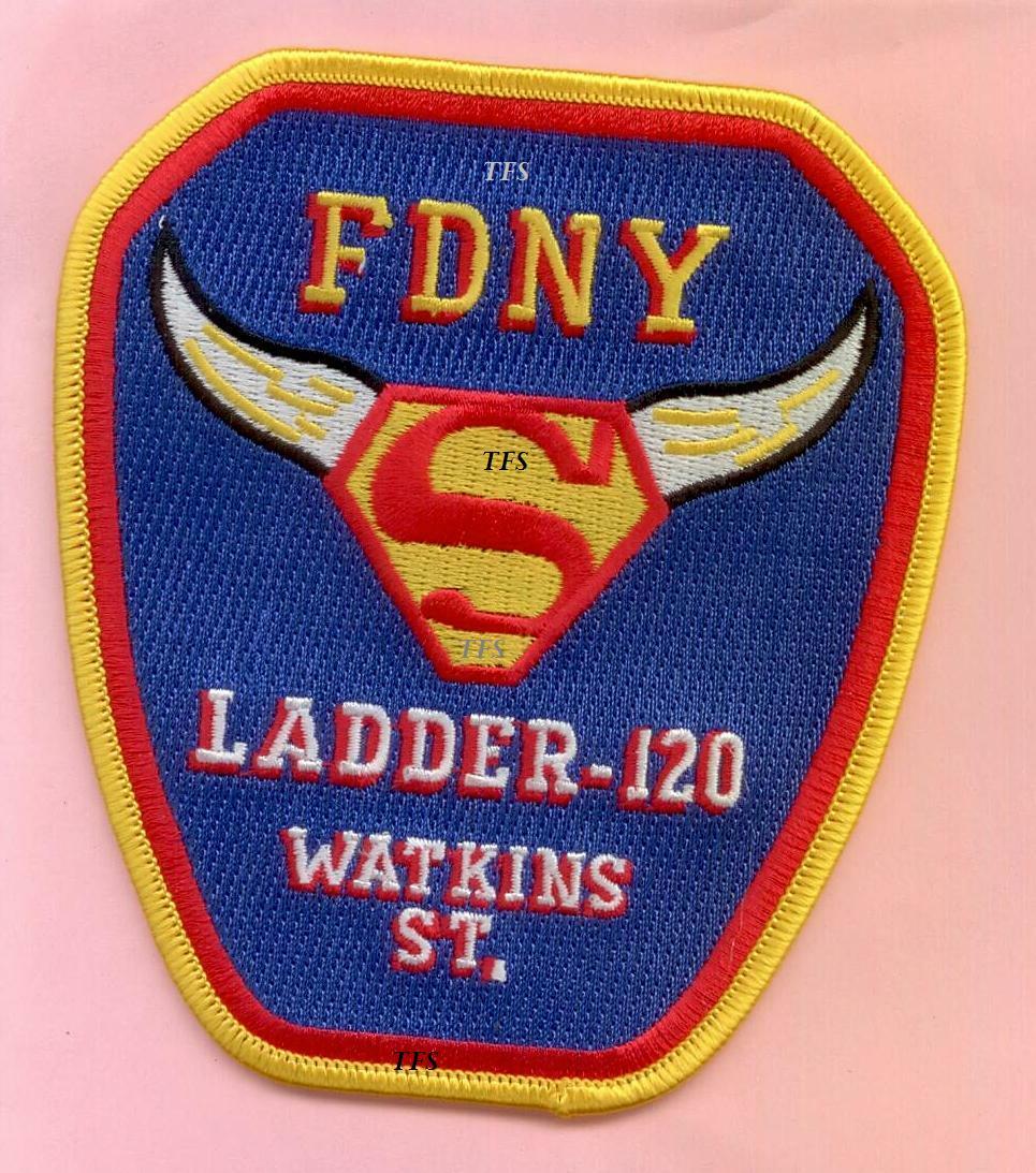 New York City Fire Dept Ladder 120 Patch Watkins St