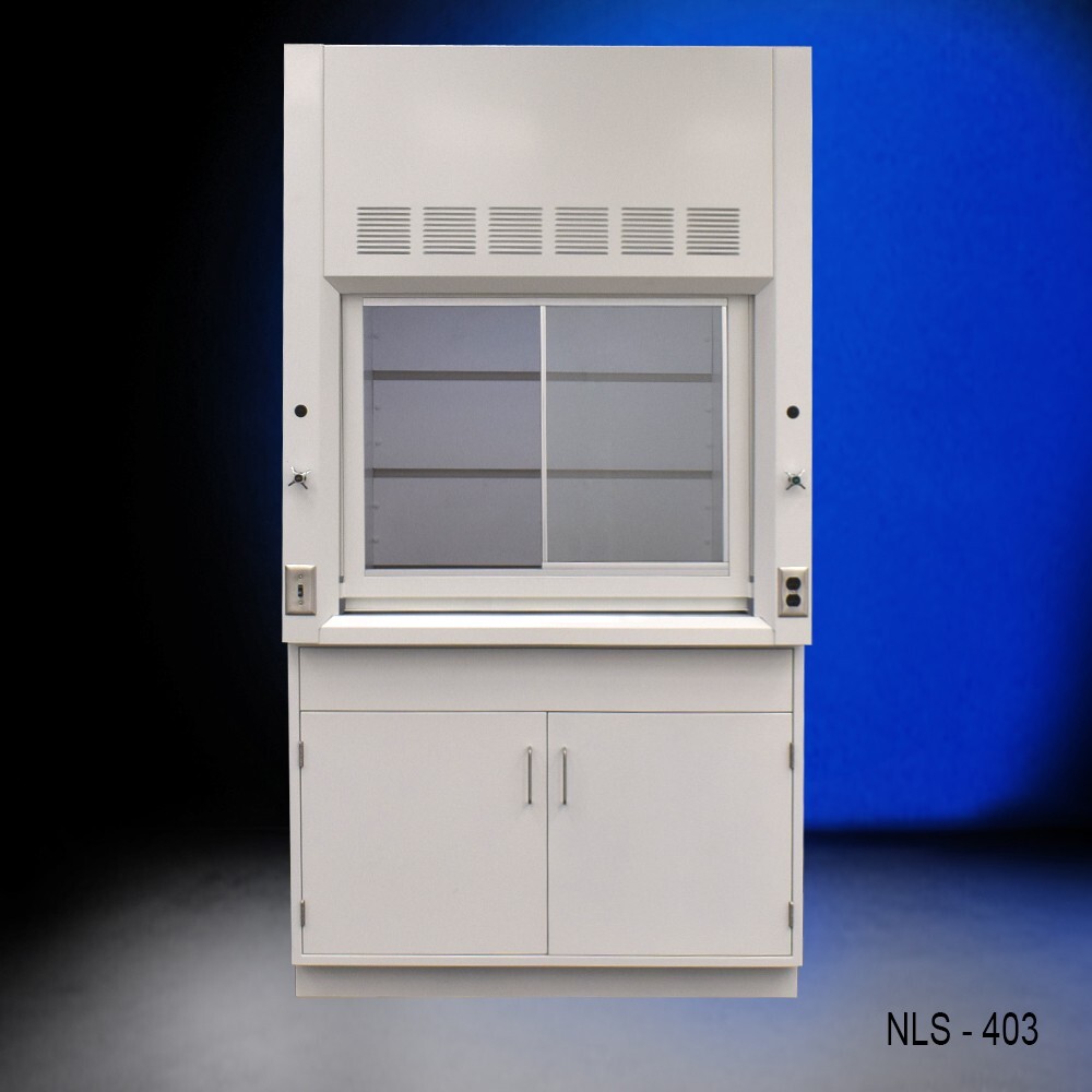 4' Laboratory Bench Fume Hood w/ Dual Sash / General Storage / E1-018-2
