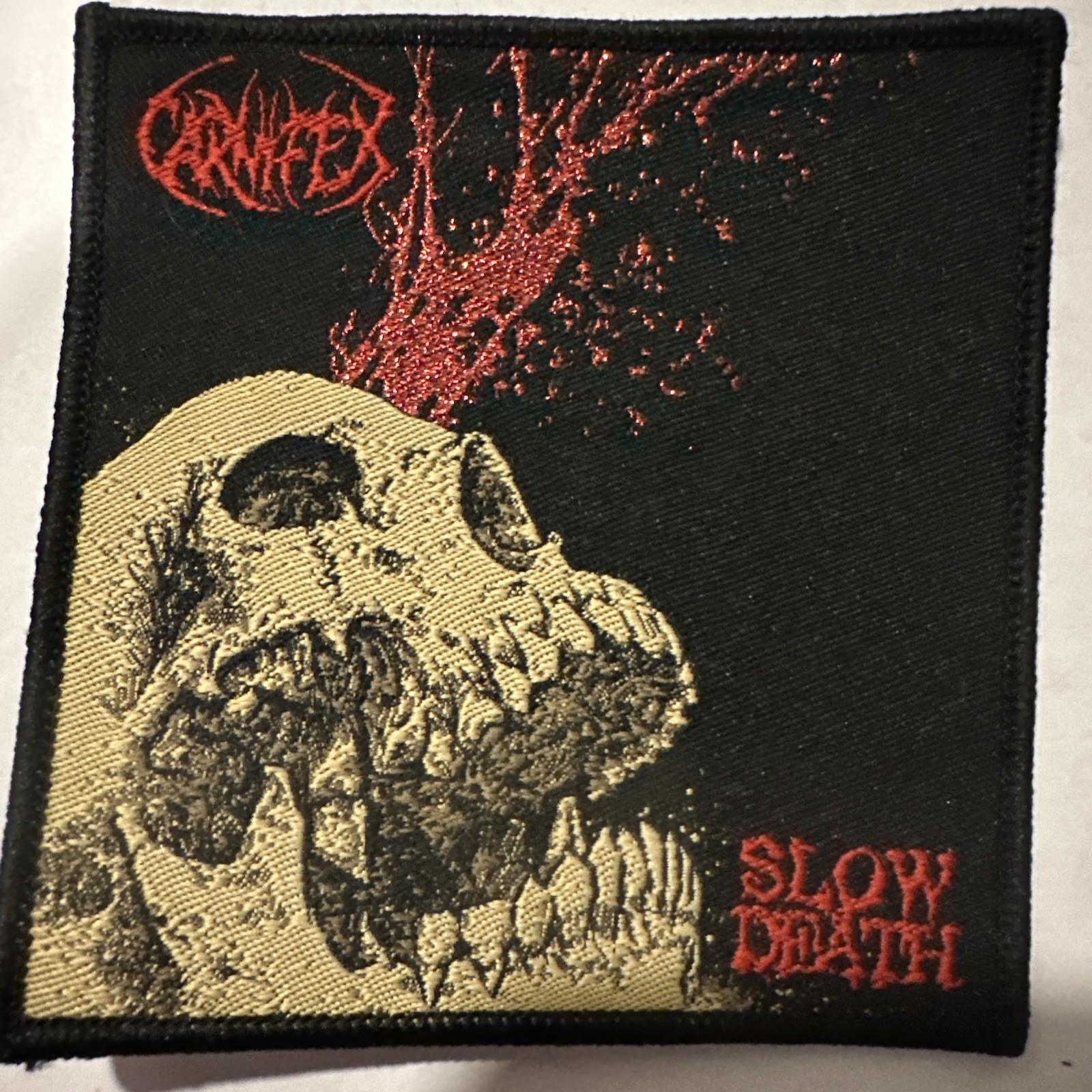 Carnifex - Slow Death 3.5" x 3.5" Woven Patch [Deathcore / Death Metal]