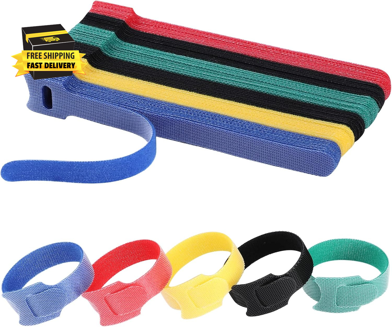 120PCS 6 Inch Cable Ties Reusable Multi-Purpose Wire Ties Cord Organizer Adjusta