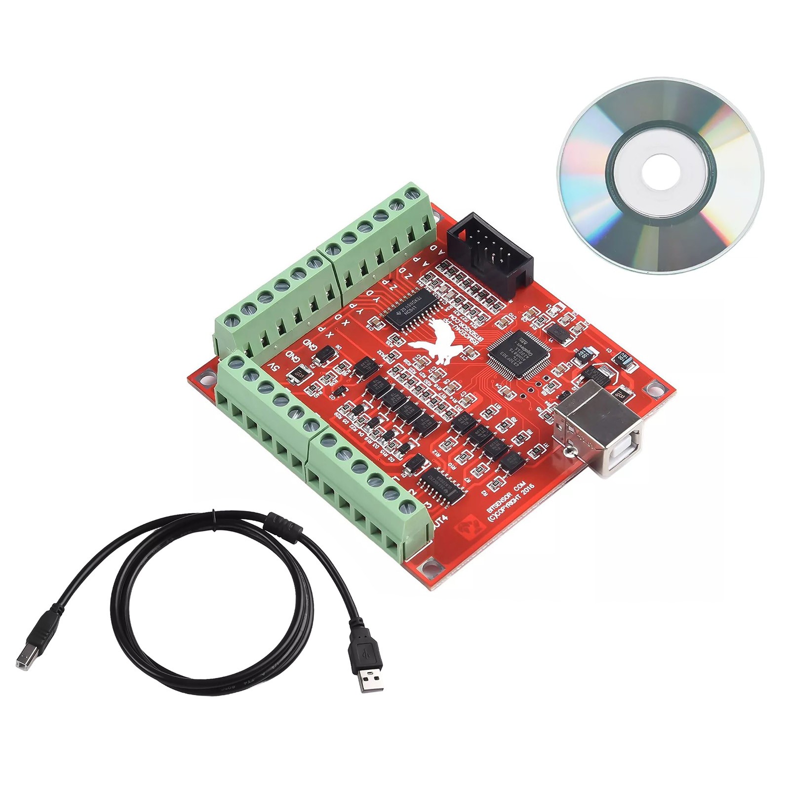 4 Axis Motion Controller for Stepper Motors USB  Breakout Board+CD for MACH3
