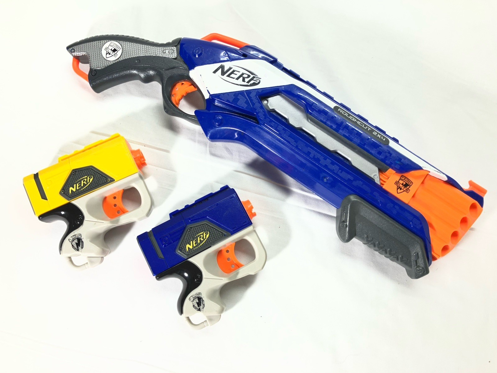 Nerf N-Strike Elite Roughtcut and N-Strike Reflex x2