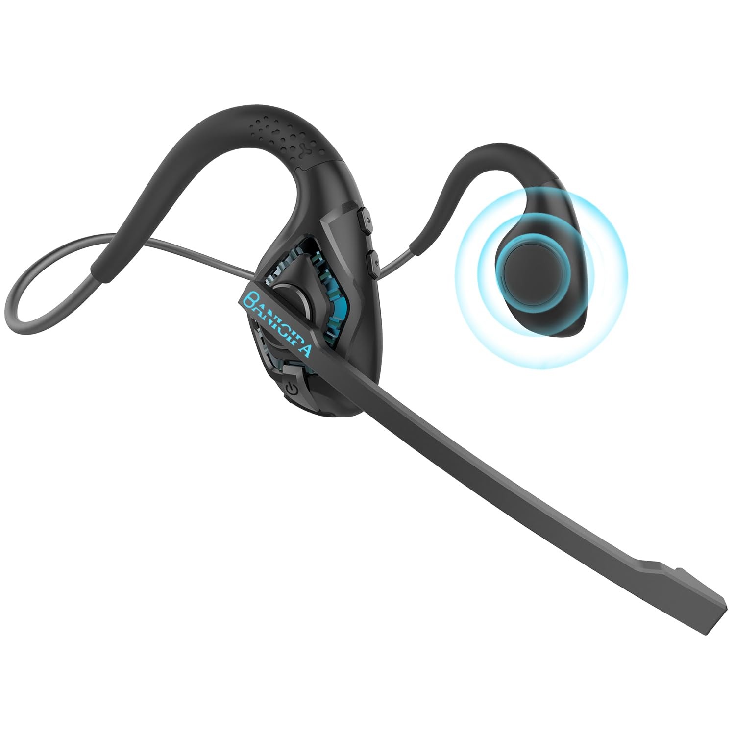 Bluetooth Headset with Microphone, Open Ear Headphones with Mic