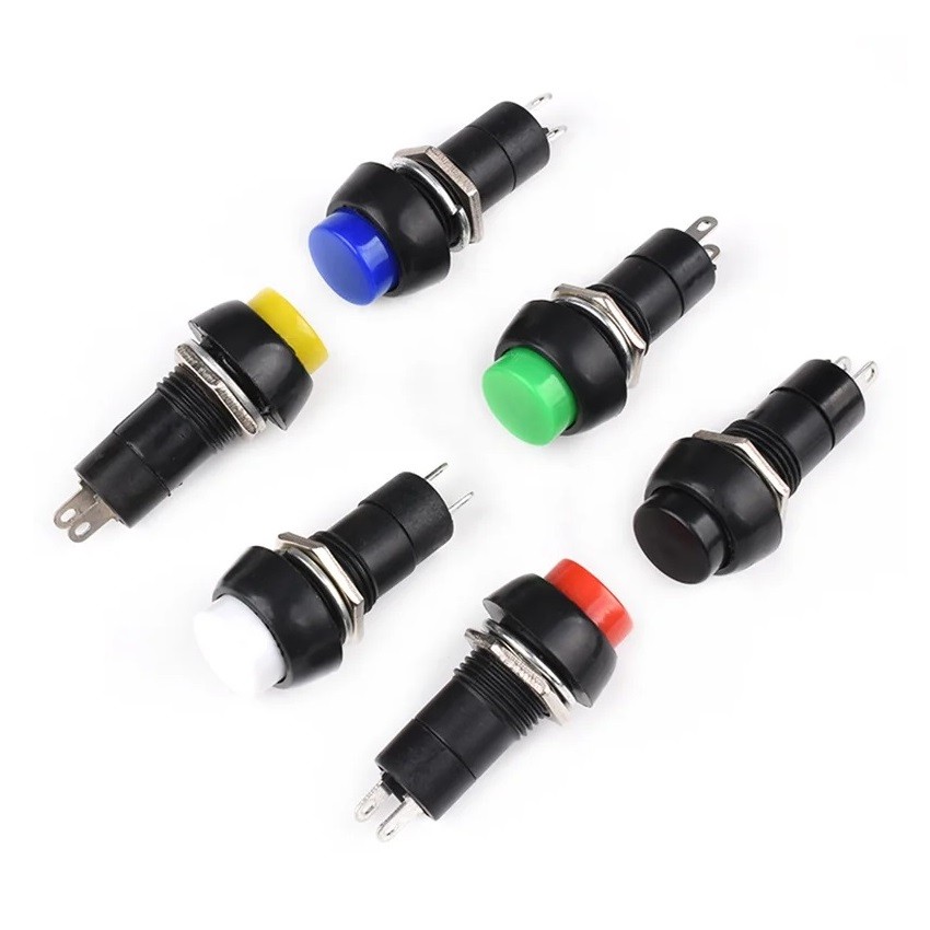 Momentary Push Button Reset Switch Round DC 5A 12V - AC 1.5A 125V - 3A 250V N/O