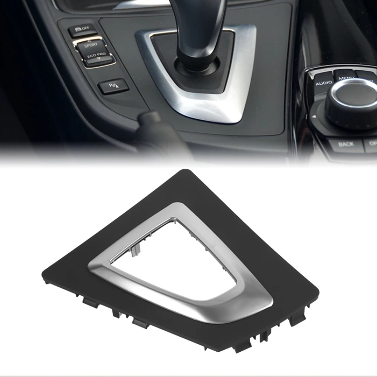 Gear Shift Trim Bezel LHD Black Silver For BMW 3 4 Series F30 F32 51169234131