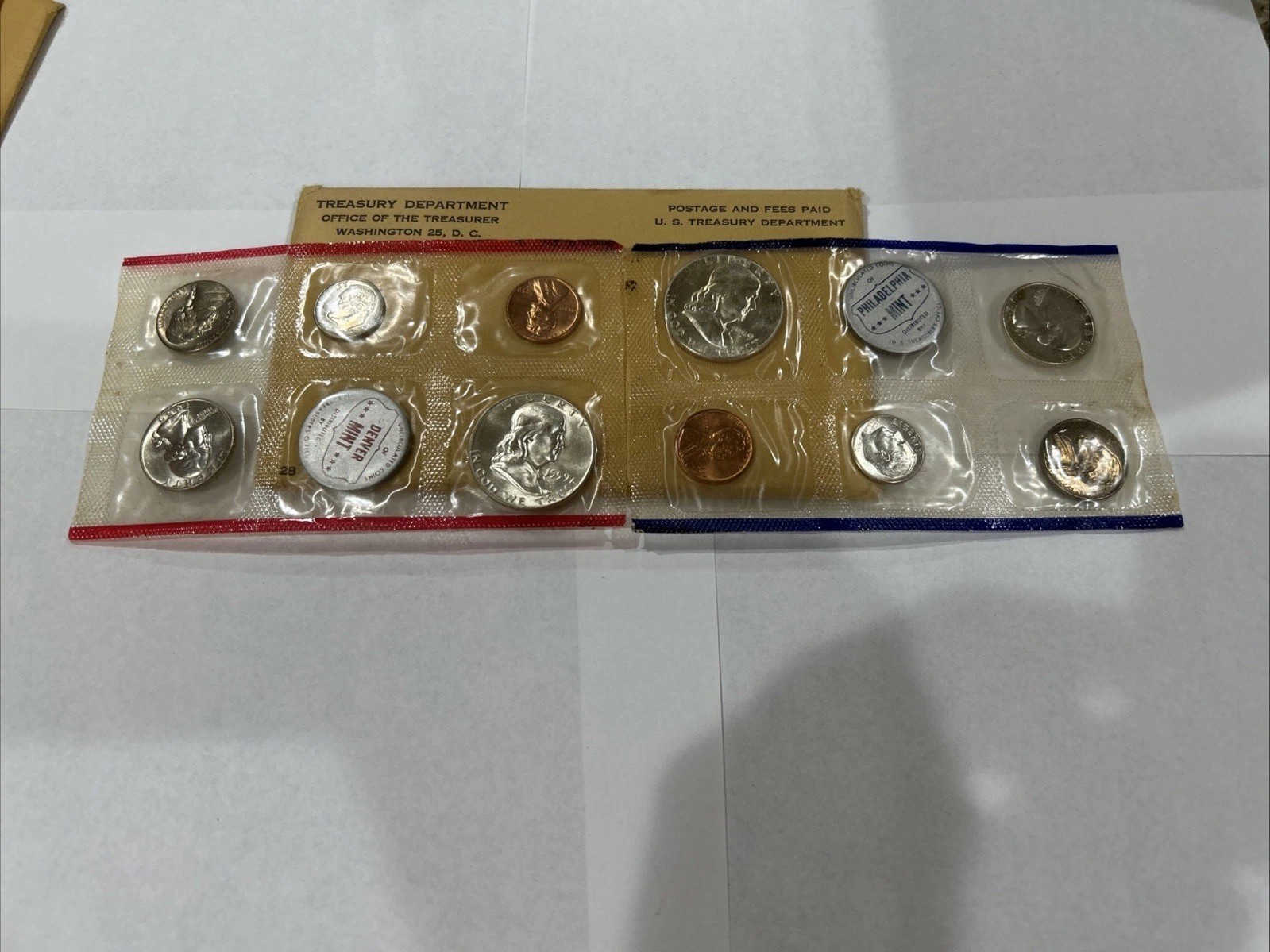 1959 P & D US MINT-UNCIRCULATED-(10 Coins)…90 % SILVER.