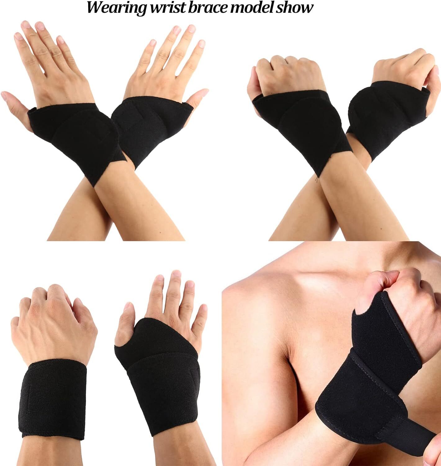 Wrist Brace Sports Band Wrap Adjustable Support Gym Strap Carpal Tunnel Bandage