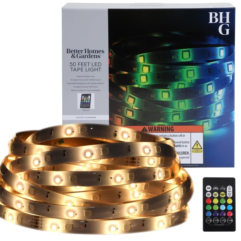 50ft LED Strip Light Color Changing Remote Control Flexible Indoor Outdoor New