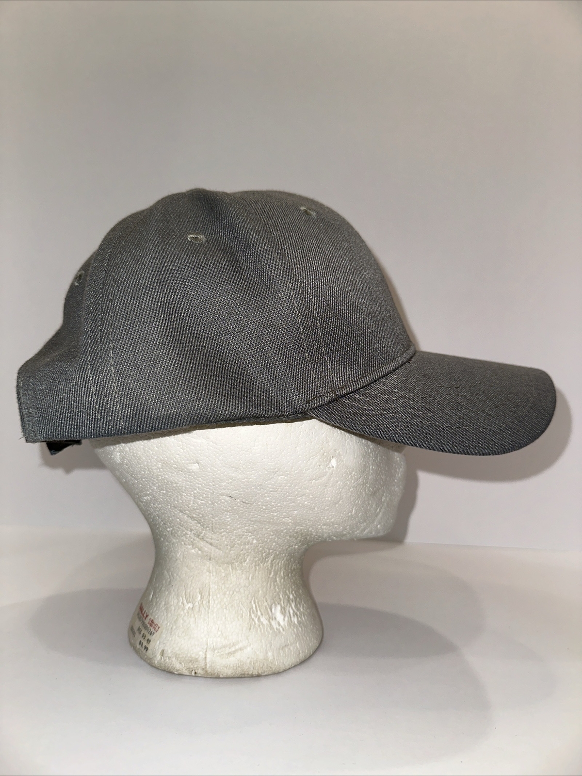 Dark Gray Solid Blank Hat Cap Hook Loop Acrylic New but pre-owned.