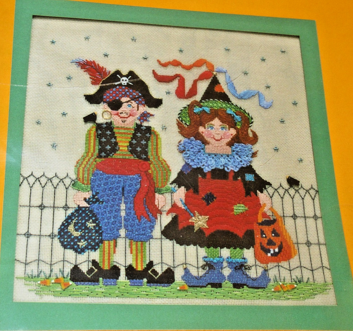 Just Libby Designs TRICK OR TREAT KIDS Needlepoint Pattern