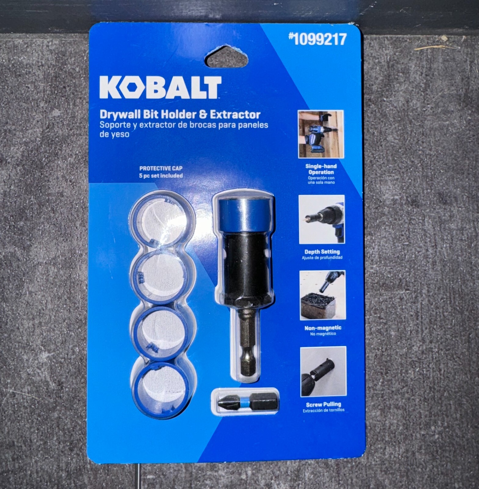 Kobalt drywall bit holder and extractor 1099217 single hand operation Ships FREE