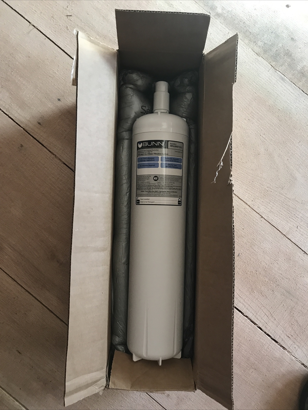 New BUNN Replacement Water Filter Cartridge WQ-265(7.5).2 56000.0140