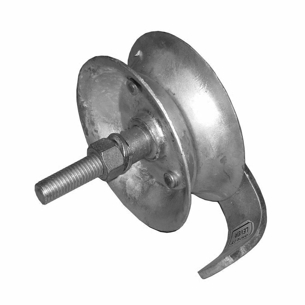 5" Pressed Steel Rear Wheel for Rolling Chain Link Gates,  Galvanized