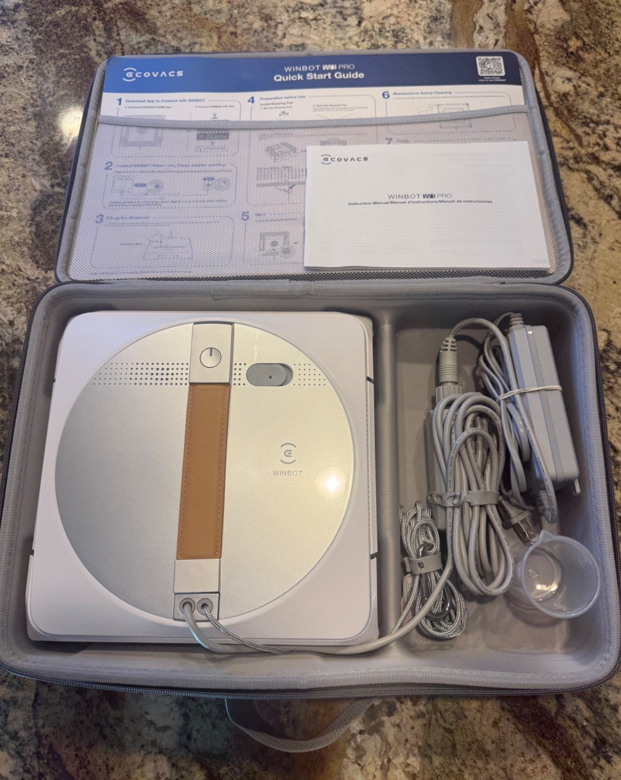 Ecovacs Winbot W1 Pro – 2800Pa Window Cleaning Robot - FOR PARTS OR REPAIR ONLY