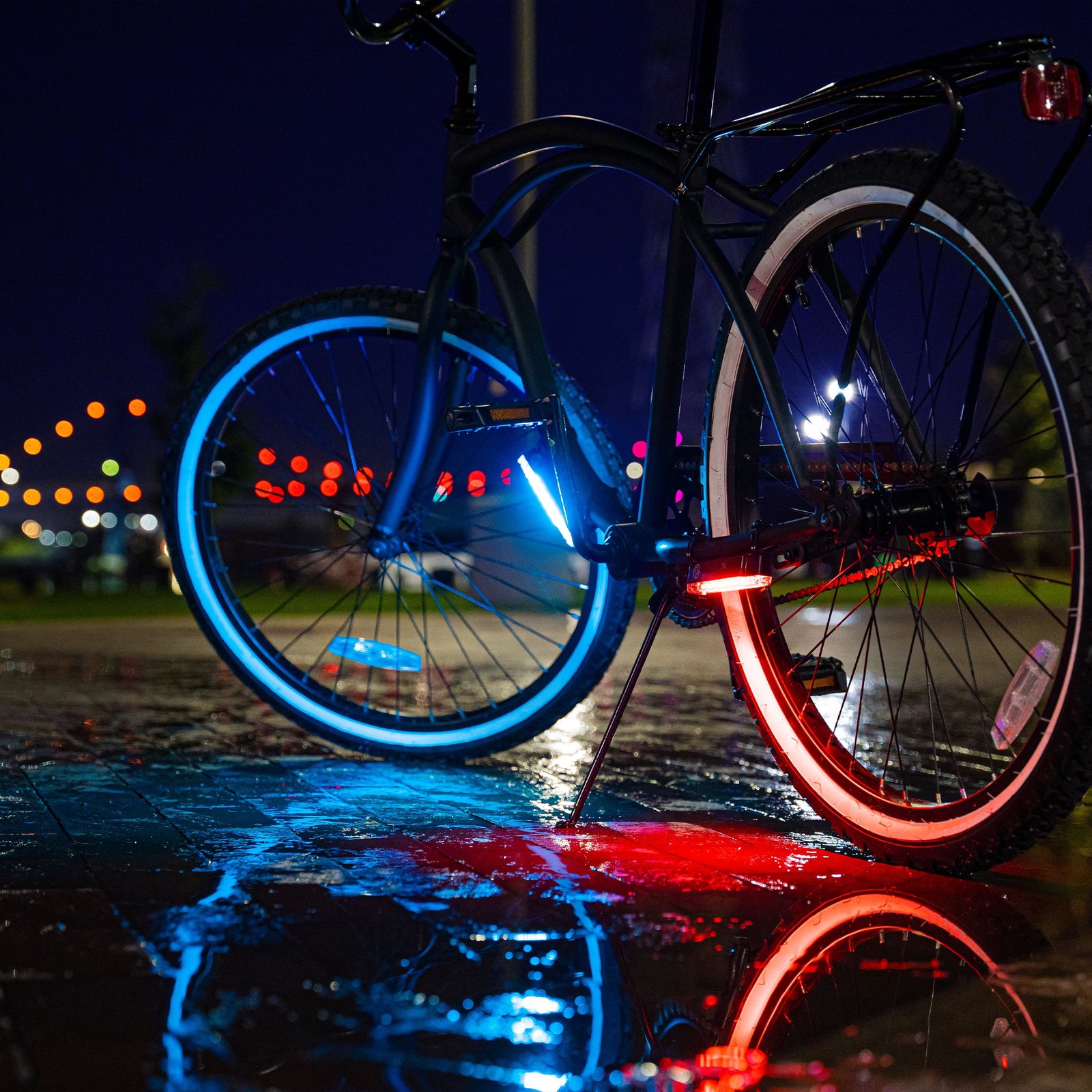 LED Bicycle Accessory Frame Light, Weather-Resistant,1 Count, Width 0.75 in,Blue