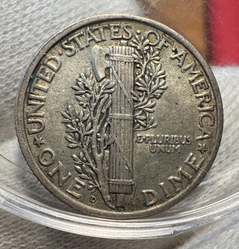 1920 D Mercury Dime AU About Uncirculated
