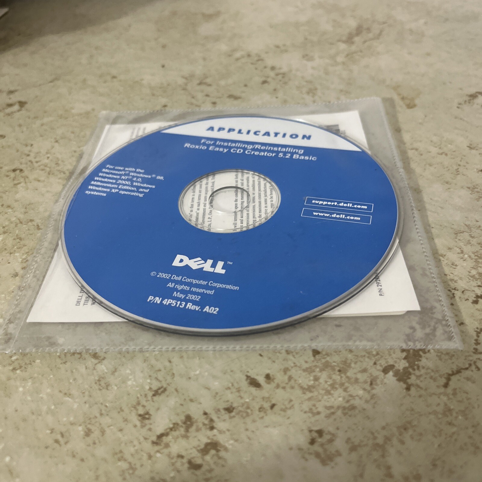 NEW SEALED Dell Roxio Easy CD Creator 5.2 Basic ~ Install/Reinstall ~ P/N 4P513