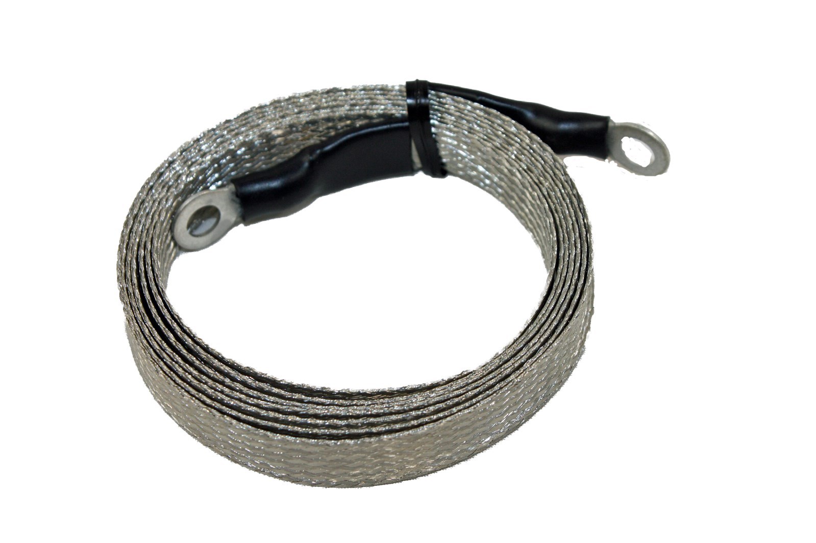 5 foot - 1/2" Ground Braid Jumper Strap with 1/4" connectors MADE IN USA!