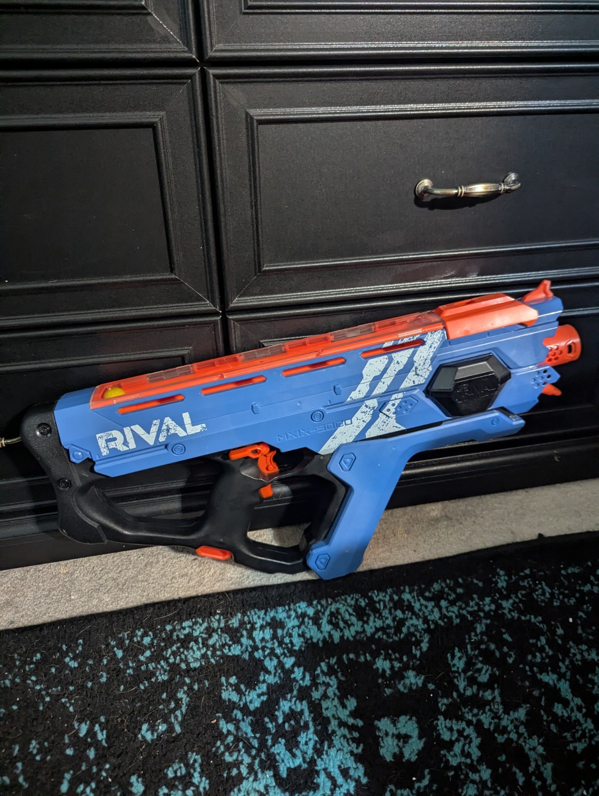 NERF Rival Perses Mxix-5000 Team - Blue - Working Battery Charger 15 Ammo Tested