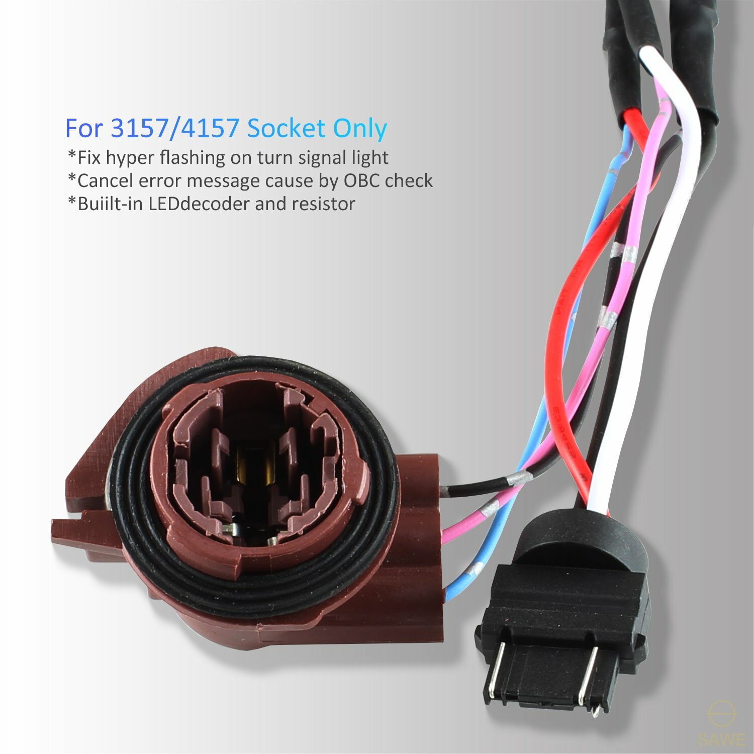 3157 Front LED Turn Signal Load Resistor Adapter Anti Hyper Flash Error Canceler