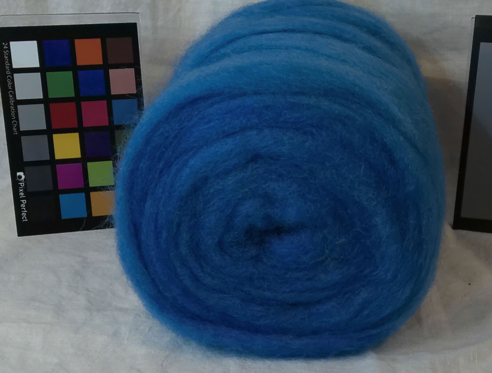 Brilliant Blue Romney wool roving spin weave felting fiber arts knit crochet