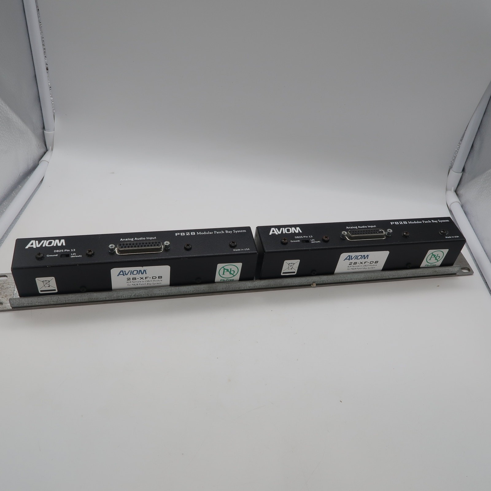 Aviom PB28 Patch Panel 2x 8-channel (28-XM-DB) modules