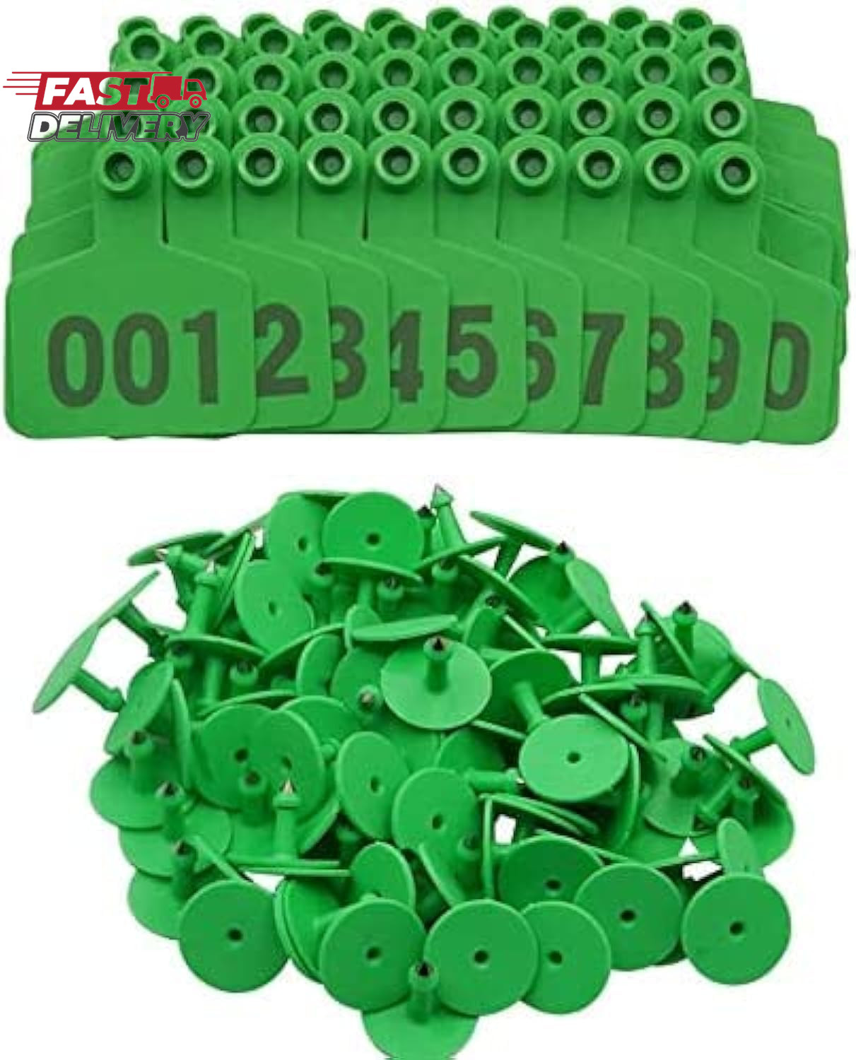 Cattle Ear Tags, Large Plastic Livestock Ear Tags for Sheep Cattle Calf Hog with