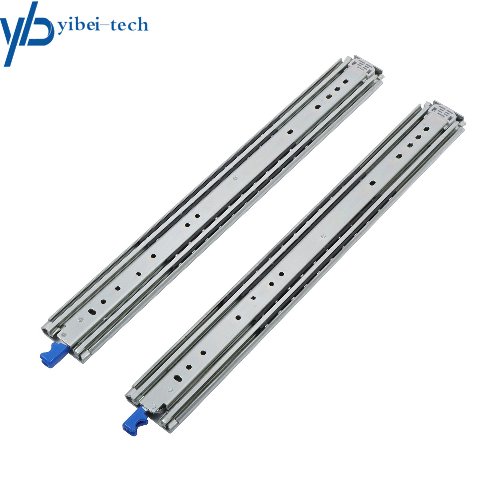 1 Pair Locking Drawer Slides 24" Full Extension & Lock 500 lb Load Capacity