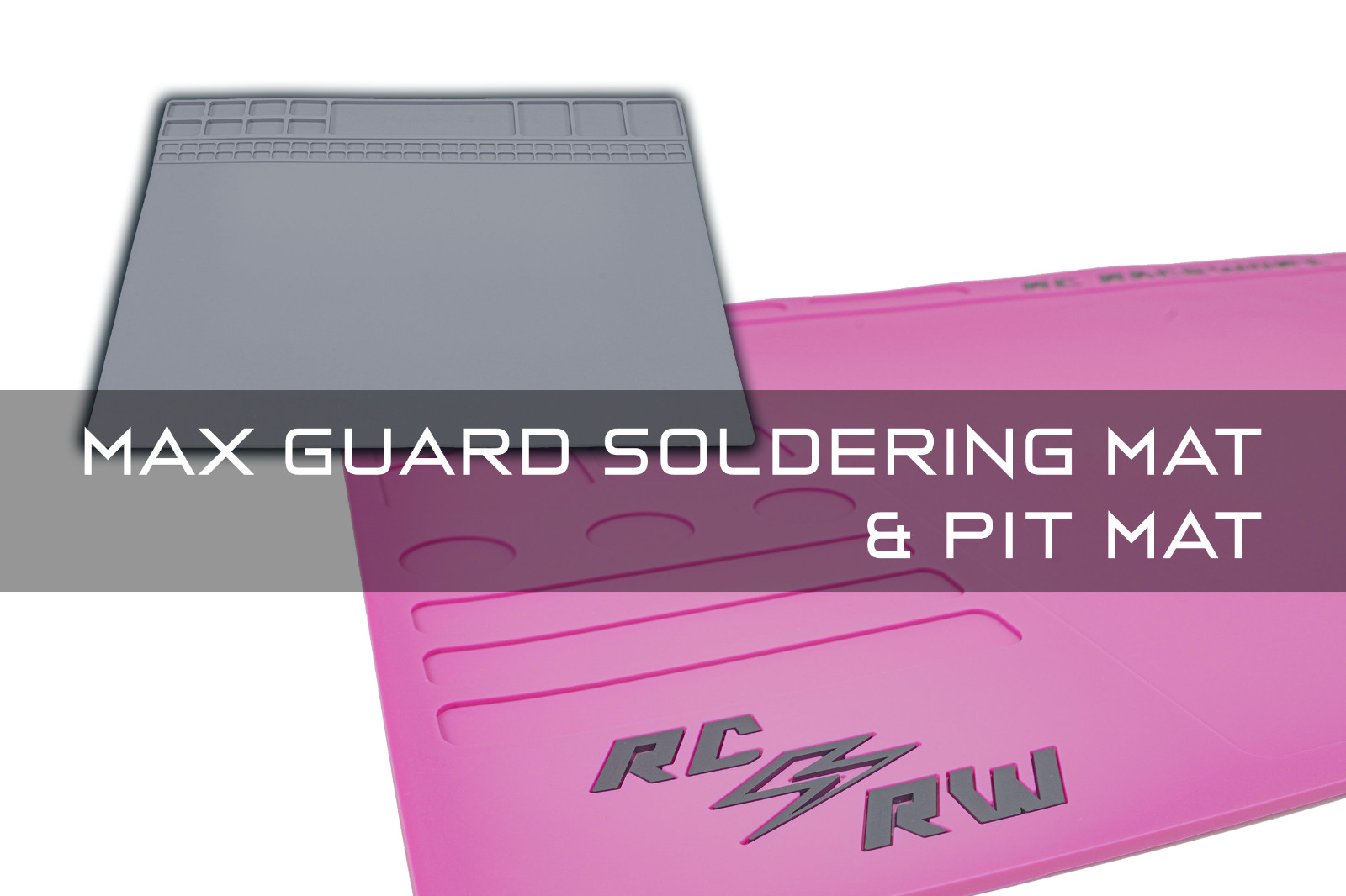 TrackPack - RC Raceworx Flight Deck Pit Mat - Team Pink & Black + Soldering Mat