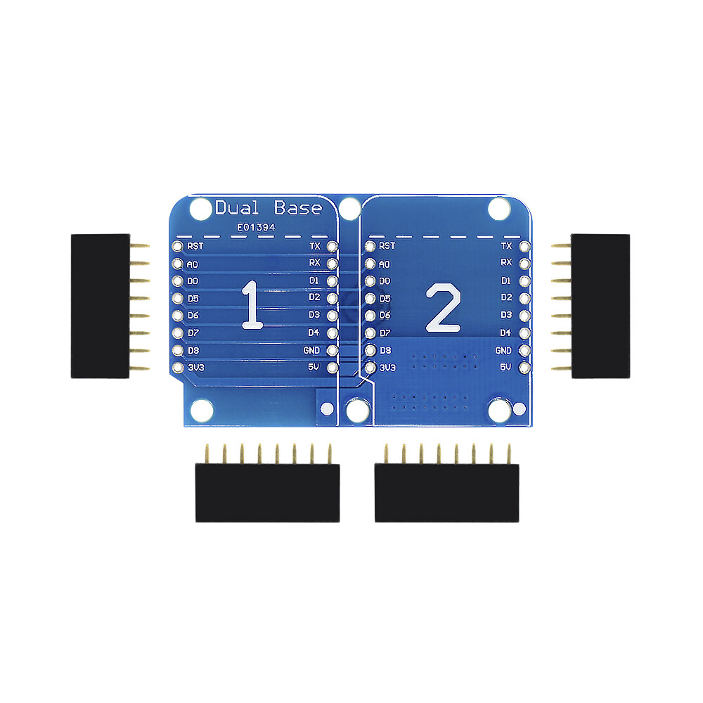Double Socket Dual Base Shield for WeMos D1 Mini NodeMCU Arduino ESP8266