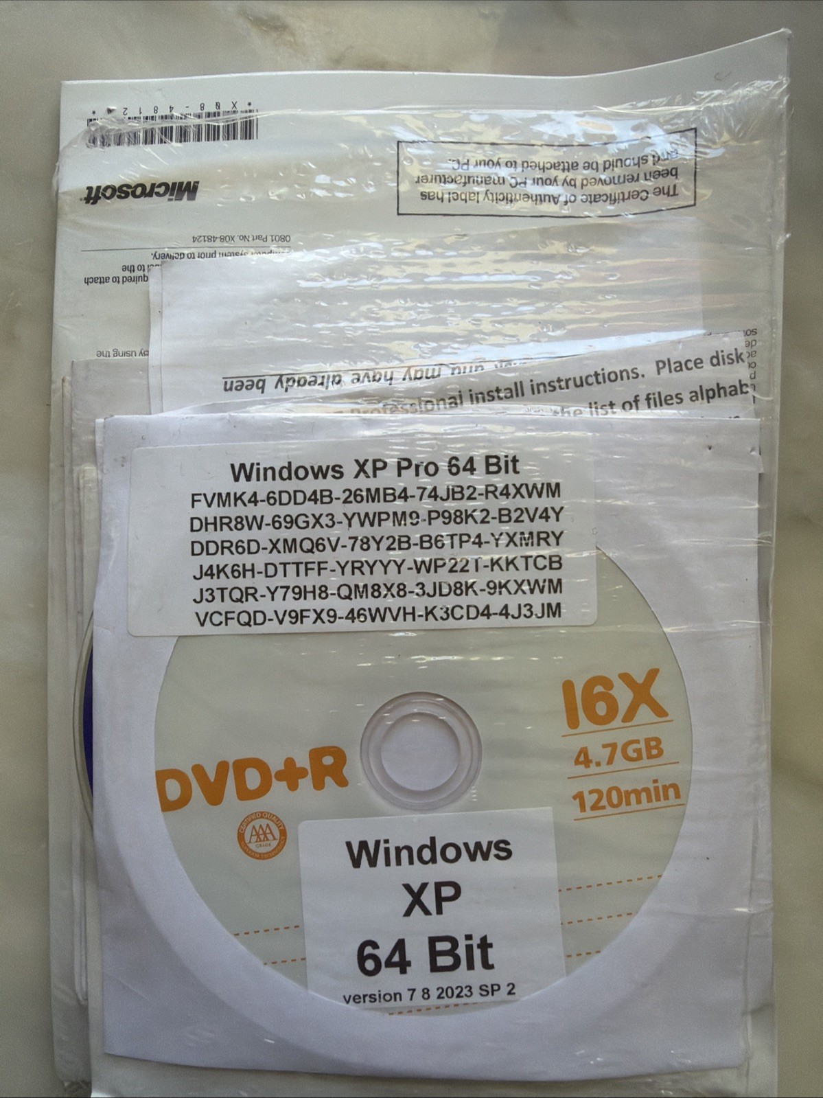 Microsoft Windows XP Pro 64 SP2 & Office 2007 Pro