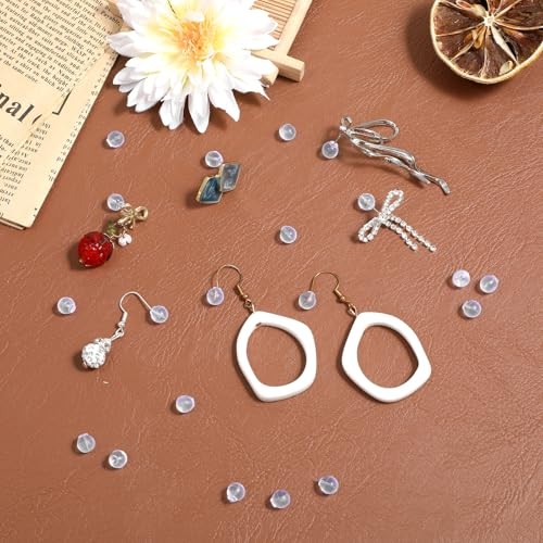 100 PCS Clear Rubber Earring Backs, Comfort Impenetrable Safety Backs TPE