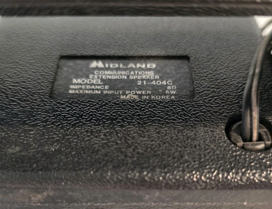 Midland Model 21-404C 6 Watt Extension Speaker for CB or HAM Radio