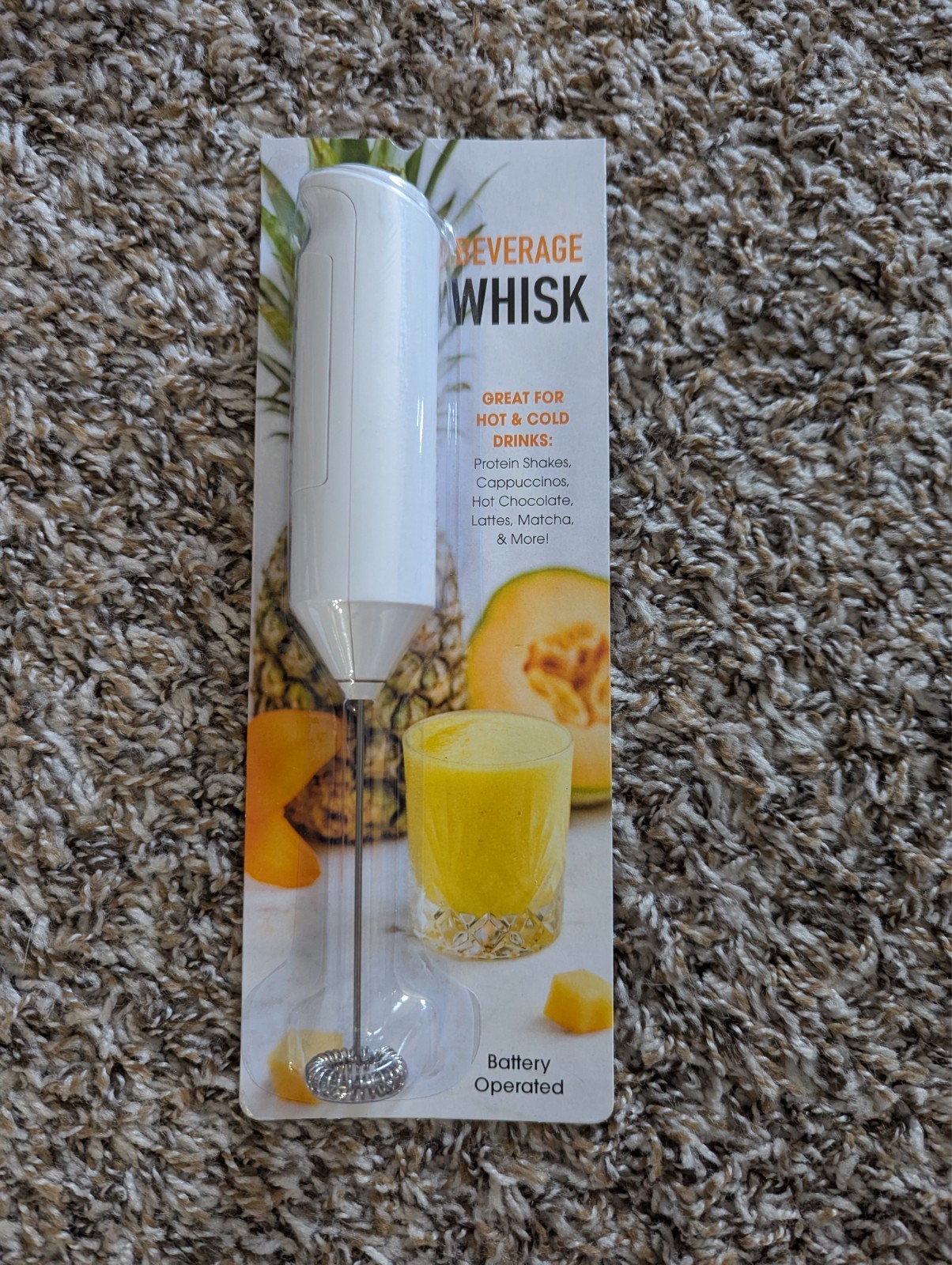 Milk Frother Beverage Electric Whisk Mixer for Coffee, Protein Shakes, & More